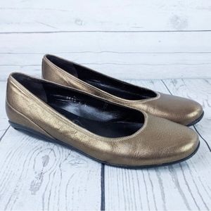 Prada - dark gold flats